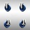 Service Caster 5 Inch 316SS Solid Polyurethane Wheel Swivel Bolt Hole Caster Brakes SCC, 2PK SCC-SS316BH20S514-SPUS-2-TLB-2 - alternate 1